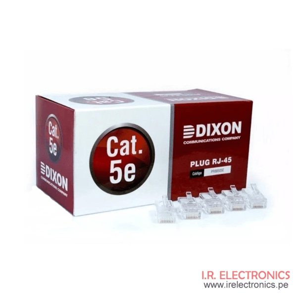 Conector plug rj-45 CAT 5e x 100 und-Dixon PR88505E