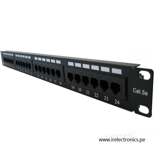 Patch Panel 24P CAT 5 (con jacks) - Dixon P24T-K11-CEC/BK