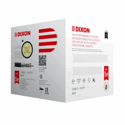 Cable F/UTP CAT 5e Sólido Exterior Negro - Dixon 8041