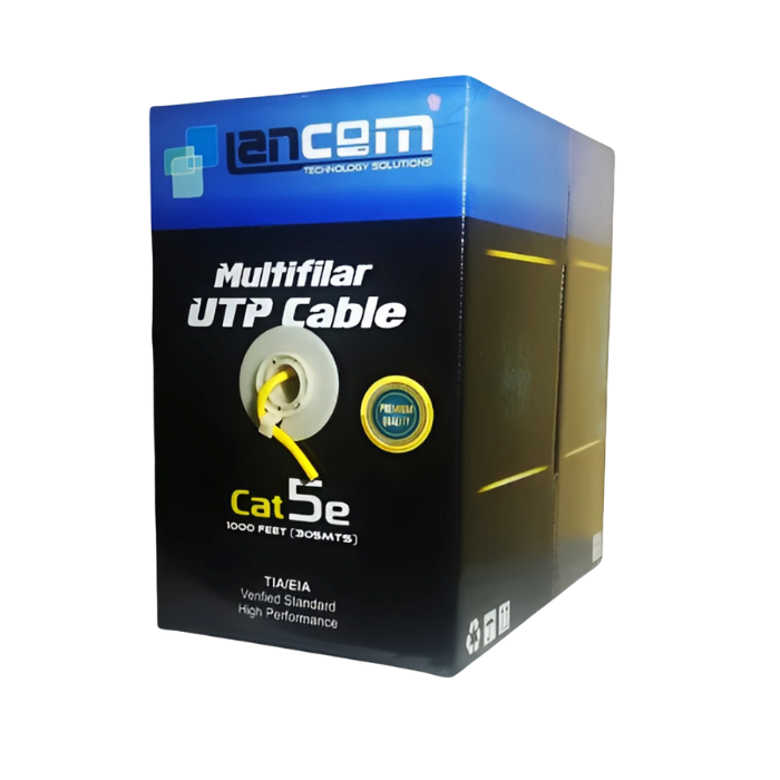 CABLE UTP CAT 5E MULTIFILAR AMARILLO LANCOM CAT5E(M)YELL Cable UTP CAT 5e Multifilar Amarillo Lancom CAT5E(M)YELL - Imagen 1