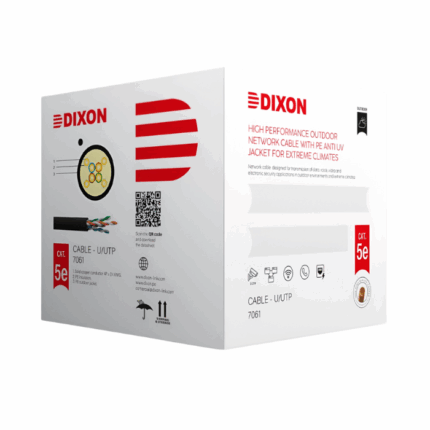 Cable UTP CAT 5e Sólido Exterior Negro - Dixon 7061