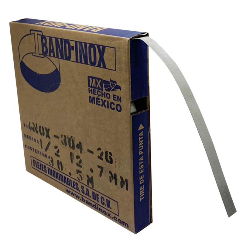 CINTA-bandinox-30-METROS Cinta de Acero Band-Inox 201- 3/4" calibre 26 - Imagen 1