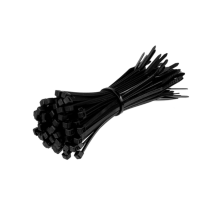 Cintillo de Amarre Color Negro 100 Und