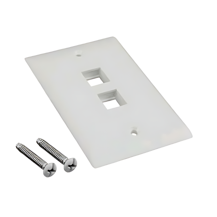 Faceplate Simple AMP 2 Puertos Faceplate Simple AMP 2 Puertos - Imagen 1