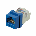 Módulo jack RJ-45 hembra CAT 6 UTP color azul