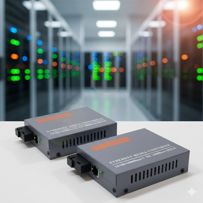 Convertidor de medios 10/100/1000 A+B WDM 20 km, puerto SC/UPC - Imagen 1