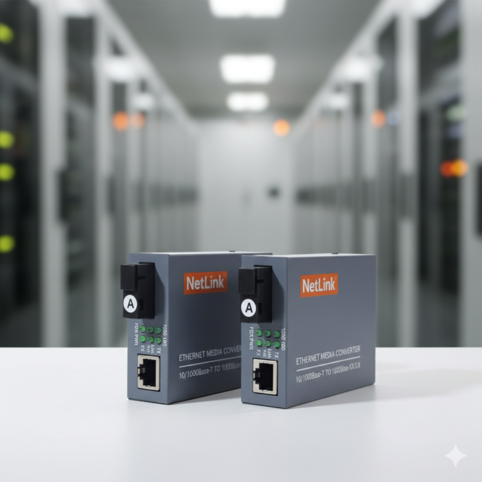 Convertidor de medios 10/100/1000 A+B WDM 20 km, puerto SC/UPC - Imagen 2