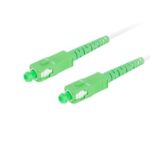 Patch Cord Monomodo 3 mm Simplex SC/APC – SC/APC 3 Metros, G657A1, LSZH White - Imagen 2